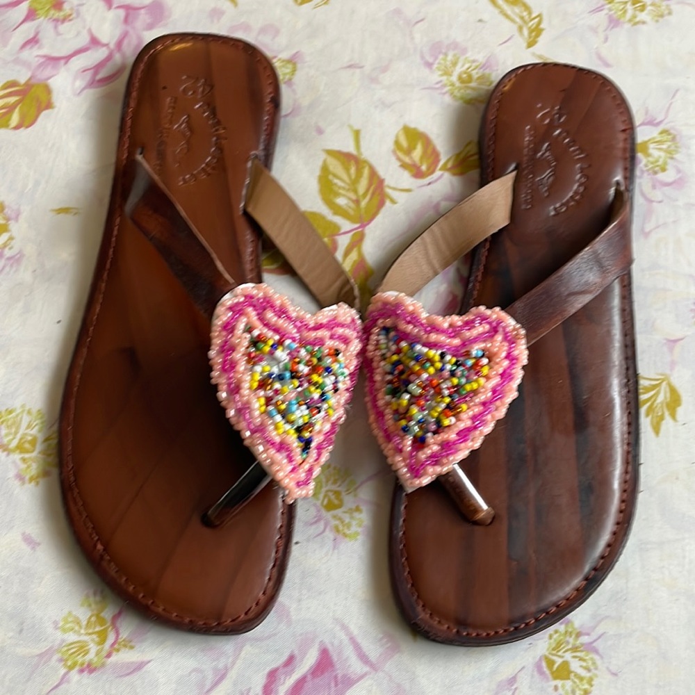Handmade African leather sandals